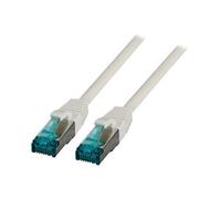 - Cordon de raccordement - RJ-45 (M) pour RJ-45 (M) - 15 m - 6 mm - S/FTP - CAT 6a - sans halogène, moulé, sans crochet, sans silicone - gris