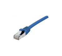 - Cordon de raccordement - RJ-45 (M) pour RJ-45 (M) - 15 m - SFTP - CAT 6a - sans halogène, moulé, sans crochet - bleu
