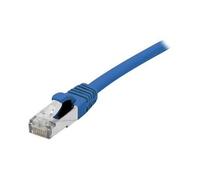 - Cordon de raccordement - RJ-45 (M) pour RJ-45 (M) - 15 m - SFTP - CAT 6a - sans halogène, moulé, sans crochet - bleu