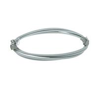 - Cordon de raccordement - RJ-45 (M) pour RJ-45 (M) - 2 m - 3.8 mm - U / FTP (Paire torsadée blindée) - CAT 6a - sans crochet, moulé, bloqué - gris,