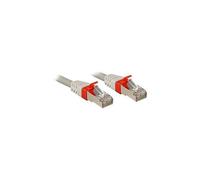 Lindy Câble réseau Patch Cat.6 (A) S/FTP PIMF Premium, cuivre, 10 Gbit, 500Mhz, LSOH, Gris, 2m