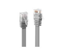 Lindy Câble réseau plat Patch Cat.6 U/UTP cuivre gris 2 m