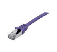 - Cordon de raccordement - RJ-45 (M) pour RJ-45 (M) - 20 m - SFTP, PiMF - CAT 6a - sans halogène, moulé, sans crochet - violet