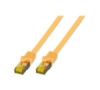 - Cordon de raccordement - RJ-45 (M) pour RJ-45 (M) - 25 cm - SFTP, PiMF - CAT 7 - démarré, sans halogène, moulé - jaune