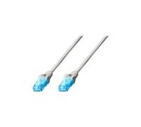 - Cordon de raccordement - RJ-45 (M) pour RJ-45 (M) - 25 cm - UTP - CAT 5e - démarré, sans crochet - gris