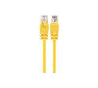 - Cordon de raccordement - RJ-45 (M) pour RJ-45 (M) - 25 cm - UTP - CAT 5e - moulé - jaune