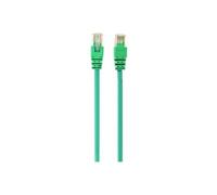 - Cordon de raccordement - RJ-45 (M) pour RJ-45 (M) - 25 cm - UTP - CAT 5e - moulé, sans crochet - vert