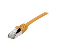 - Cordon de raccordement - RJ-45 (M) pour RJ-45 (M) - 25 m - SFTP - CAT 6a - sans halogène, moulé, sans crochet - orange