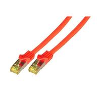 - Cordon de raccordement - RJ-45 (M) pour RJ-45 (M) - 3 m - SFTP, PiMF - CAT 7 - démarré, sans halogène, moulé - rouge
