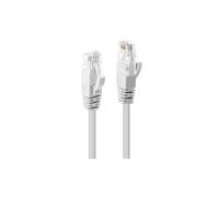 Lindy Câble réseau RJ45 48094 - Cat6 U/UTP, patch moulé bloqué, 3 m, blanc