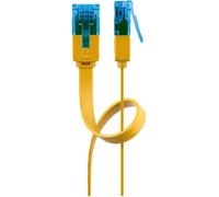 Cordon de raccordement RJ-45 (M) pour RJ-45 (M) 3 m UTP CAT 6a moulé plat jaune - GOOBAY