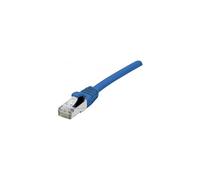 - Cordon de raccordement - RJ-45 (M) pour RJ-45 (M) - 30 cm - S/FTP - CAT 6a - sans halogène, moulé, sans crochet - bleu