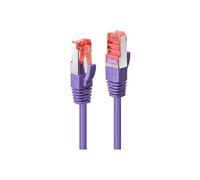 Lindy Câble réseau Cat.6 S/FTP RJ45 mâle-mâle 250 MHz Cuivre Violet 0,3 m