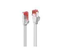 - Cordon de raccordement - RJ-45 (M) pour RJ-45 (M) - 30 cm - U / FTP (Paire torsadée blindée) - CAT 6 - moulé, sans crochet, plat - blanc