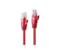 - Cordon de raccordement - RJ-45 (M) pour RJ-45 (M) - 30 cm - UTP - CAT 6 - moulé, sans crochet, bloqué - rouge