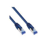 InLine - Cordon de raccordement - RJ-45 (M) pour RJ-45 (M) - 5 m - Paire torsadée blindée (SSTP) - CAT 6a - sans halogène - bleu