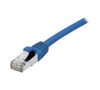 - Cordon de raccordement - RJ-45 (M) pour RJ-45 (M) - 5 m - SFTP - CAT 6a - sans halogène, moulé, sans crochet - bleu