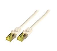 - Cordon de raccordement - RJ-45 (M) pour RJ-45 (M) - 5 m - SFTP, PiMF - CAT 7 - démarré, sans halogène, moulé - blanc