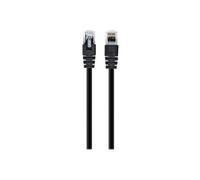 - Cordon de raccordement - RJ-45 (M) pour RJ-45 (M) - 50 cm - CAT 5e - moulé - noir