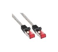 - Cordon de raccordement - RJ-45 (M) pour RJ-45 (M) - 50 cm - Paire torsadée blindée (SSTP) - CAT 6 - moulé - transparent