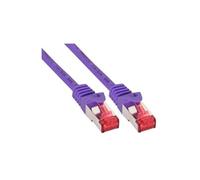 - Cordon de raccordement - RJ-45 (M) pour RJ-45 (M) - 50 cm - Paire torsadée blindée (SSTP) - CAT 6 - moulé - violet