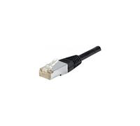 - Cordon de raccordement - RJ-45 (M) pour RJ-45 (M) - 50 cm - paire torsadée écrantée (F/UTP) - CAT 6a - bloqué - noir