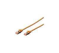CAT 6 S-FTP patch cord, Cu, LSZH AWG 27/7, length 0.5 m, color orange