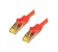 - Cordon de raccordement - RJ-45 (M) pour RJ-45 (M) - 50 cm - SFTP, PiMF - CAT 7 - sans halogène, moulé, sans crochet - rouge