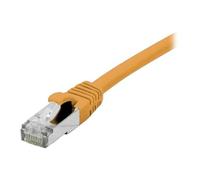 - Cordon de raccordement - RJ-45 (M) pour RJ-45 (M) - 7.5 m - SFTP - CAT 6a - sans halogène, sans crochet - orange