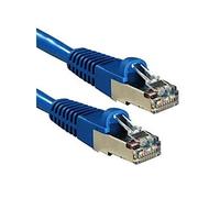 Lindy Câble réseau 47152 RJ45 CAT 6a S/FTP 7,5 m Bleu moulé sans halogène