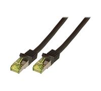 - Cordon de raccordement - RJ-45 (M) pour RJ-45 (M) - 7.5 m - SFTP, PiMF - CAT 7 - démarré, sans halogène, moulé - noir