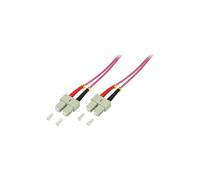 - Cordon de raccordement - SC multi-mode (M) pour SC multi-mode (M) - 2 m - fibre optique - duplex - 50 / 125 microns - OM4 - sans halogène - violet
