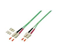 - Cordon de raccordement - SC multi-mode (M) pour SC multi-mode (M) - 3 m - fibre optique - duplex - 50 / 125 microns - OM5 - sans halogène - citron
