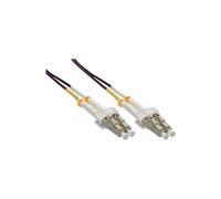 - Cordon de raccordement - SC multi-mode (M) pour SC multi-mode (M) - 50 m - fibre optique - duplex - 50 / 125 microns - OM4 - sans halogène - violet