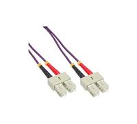 - Cordon de raccordement - SC multi-mode (M) pour SC multi-mode (M) - 7.5 m - fibre optique - duplex - 50 / 125 microns - OM4 - sans halogène -