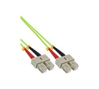 - Cordon de raccordement - SC multi-mode (P) pour SC multi-mode (P) - 25 m - fibre optique - duplex - 50 / 125 microns - OM4 - sans halogène - vert