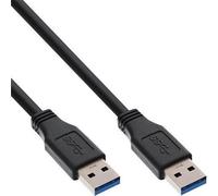 Cordon de raccordement USB A - INLINE - Noir - 3m - USB 3.0 - Plaqué Or