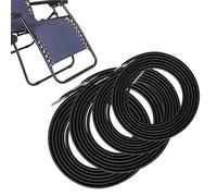 Cordon de rechange pour chaise Antigravity - Latex noir 2,19 m - Lacets élastiques pour sièges inclinables - Kit de réparation élastique robuste - Fixation durable pour meubles de jardin