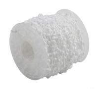 Cordon de rechange pour store vertical - 127 mm - Pour réparation de stores verticaux - Chaîne à perles en plastique blanc durable (20 m)
