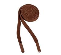 Cordon de rechange tressé plat torsadé de 140 cm, couleur unie pour pantalon de survêtement à capuche - Cordon de serrage de rechange pour loisirs créatifs et couture (café)