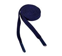 Cordon de rechange tressé plat torsadé de 140 cm de couleur unie pour pantalon de survêtement à capuche - Cordon de serrage de rechange pour loisirs créatifs et couture (bleu foncé)