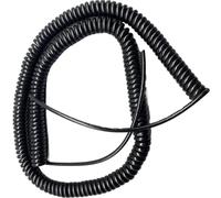Cordon de ressort bouclé de main Flex enroulé, Rallonge d'alimentation spiralée rétractable à 2 conducteurs en cuivre 20 AWG, 1,25 3,75 mètres(Stretch 1.25 Meters)