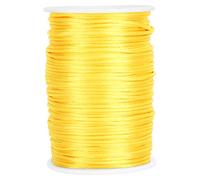 Cordon de Satin en Nylon, Fil de nouage Chinois, 2,5 mm, 100 m (Dorée)