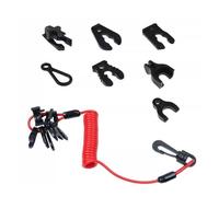 Cordon de sécurité pour bateau - Cordon d'arrêt d'urgence pour moteur hors-bord avec 7 clés | Cordon d'attache pour moteur de bateau pour un arrêt sûr du moteur, cordon d'allumage pour moteurs hors-bo