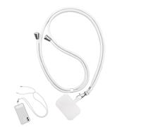 Cordon de téléphone | Cordon de téléphone réglable pour téléphone portable, cordon tour de cou pour téléphone portable pour la plupart des smartphones, blanc, Refer to description
