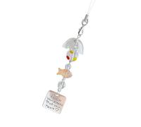 Cordon de téléphone en acrylique transparent avec perles en forme de poisson - Accessoire pour voyage et style quotidien - Clip sécurisé pour chaîne de téléphone, doré, Door buckle