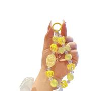 Cordon de téléphone en perles - Accessoire à usage multiple pour porte-clés - Décoration de smartphone - Utilisation quotidienne - Citrouilles - Pendentif en forme de dessin animé, taille unique