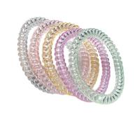 Cordon De Téléphone Enroulé Couleur Macaron, 10 Pièces/2 Ensembles, Attaches for Cheveux, Fraîches, Colorées Et Douces for Les Queues De Cheval