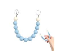 Cordon de téléphone perlé | Breloque décorative pour téléphone portable - Joli porte-clés et pendentif pour étui de téléphone portable, Perles blanches et bleues, Refer to description