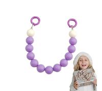 Cordon de téléphone perlé | Breloque décorative pour téléphone portable - Joli porte-clés et pendentif pour étui de téléphone portable, Perles blanches et violettes, Refer to description